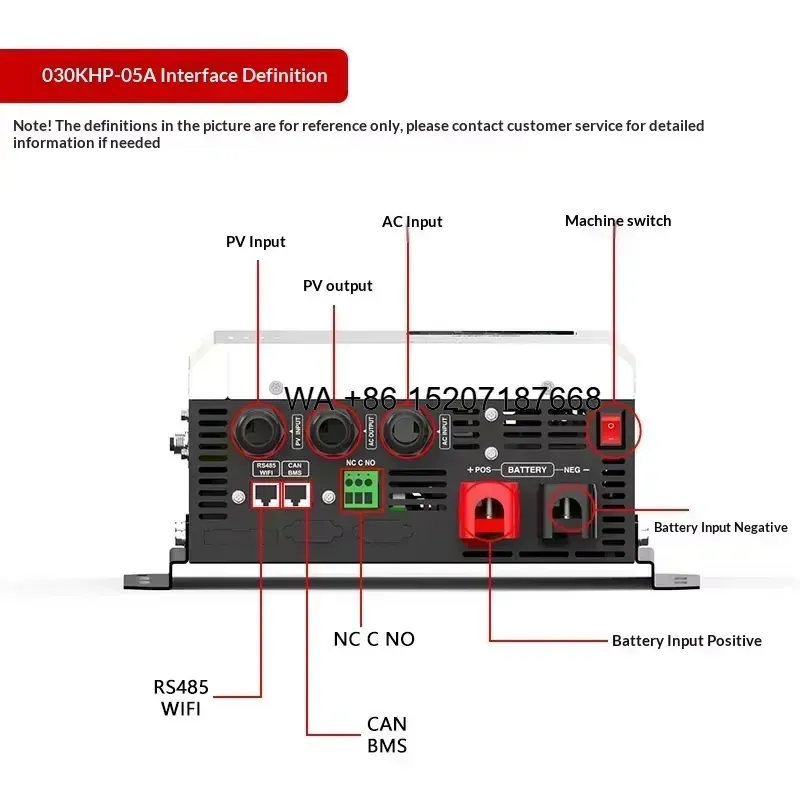 Hybrid Solar Inverter 5.5Kw Mppt 48V - Wmwmnu Hibrit Tek Fazlı Saf Sinüs