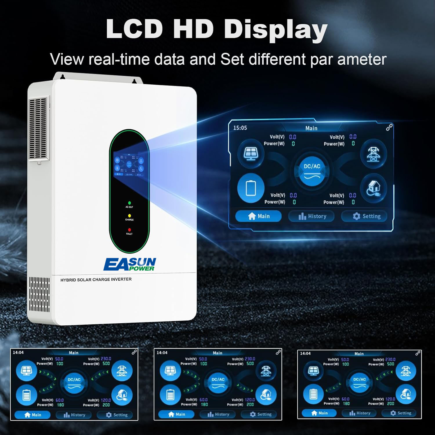 EASUN POWER 12KW Bölünmüş Fazl - Grid Tie Inverter Limiter 2000W incelemesi ve fiyatı