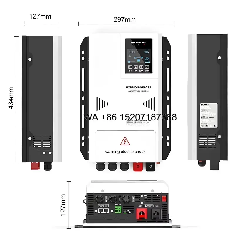 Wmwmnu Hibrit Tek Fazlı Saf Si - Hybrid Solar Inverter 5.5Kw Mppt 48V incelemesi ve fiyatı